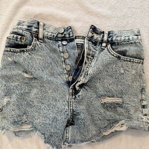 Distressed Denim Shorts